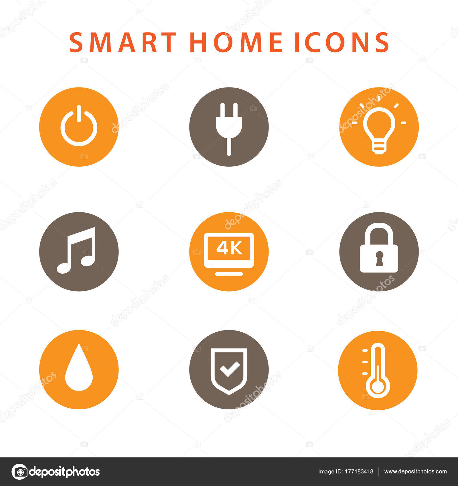 Download Smart Home Icons Set. Automation concept — Stock Vector ...