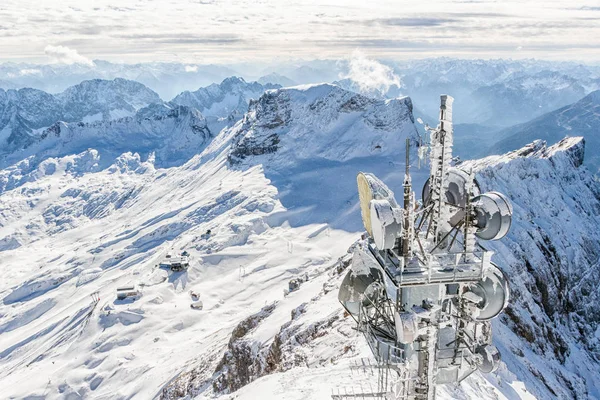 Alpesi sí régió antennák — Stock Fotó