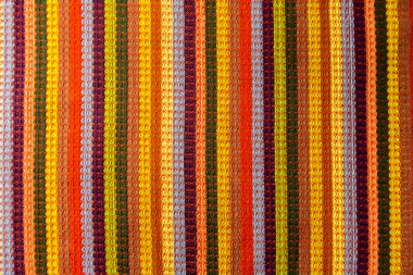 Mat veya havlu çok renkli çizgili kumaştan