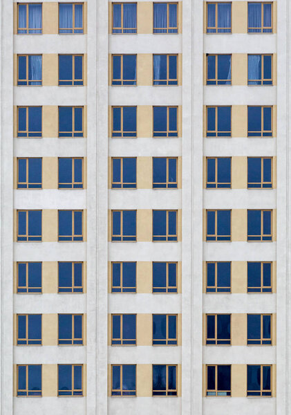 The facade of the new high-rise building.