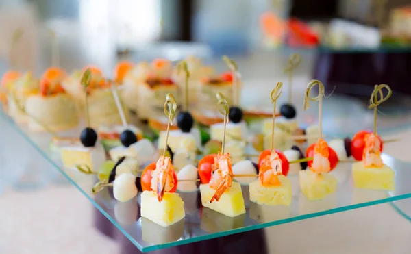 Délices Collations Buffet Fruits Mer Une Réception Gala Banquet Restauration — Photo