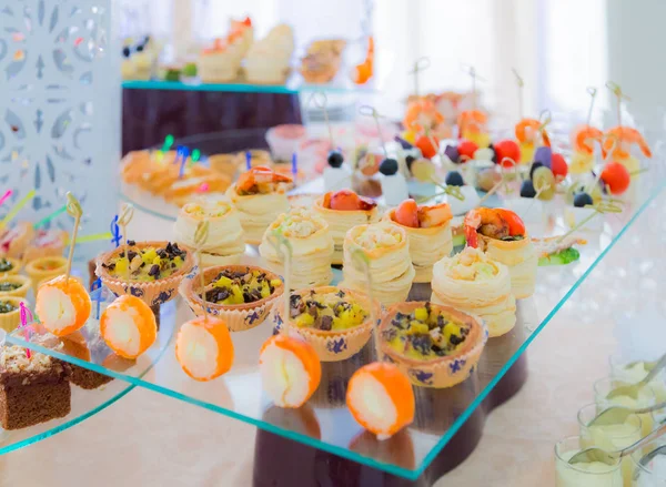 Delicacies Snacks Buffet Seafood Gala Reception Banquet Catering — Stock Photo, Image
