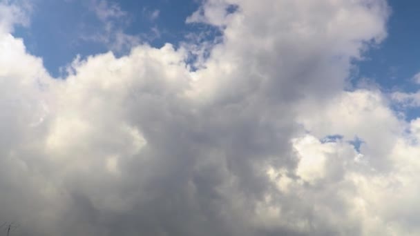 Moln som löper genom blå himmel. Time-lapse recording. Film 4k Uhd — Stockvideo