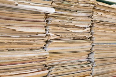 Eski okul Notebook yığını. Çok renkli kapak