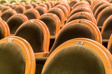 Konser Salonu koltuklarda. Issız hall