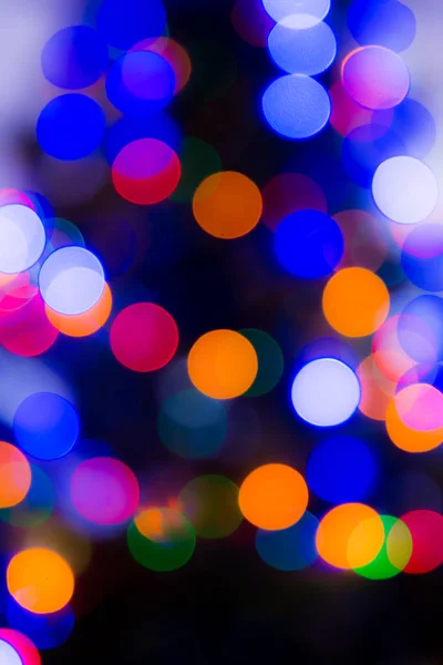 Рождественский Абстрактный Размытый Фон Разноцветные Огни Несфокусированное Изображение Рождественская Гирлянда — стоковое фото