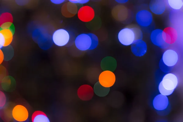 Natale Astratto Sfondo Sfocato Luci Multicolori Immagine Sfocata Ghirlanda Albero — Foto Stock