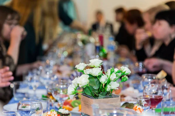 Das Volk Beim Bankett Ein Feierliches Ereignis Unternehmen Jahrestag Oder — Stockfoto