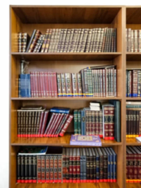 Intreepupil Beeld Multi Gekleurde Boeken Boekenplank Bibliotheek Bokeh Effect — Stockfoto