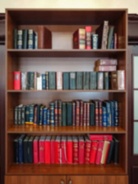 Intreepupil Beeld Multi Gekleurde Boeken Boekenplank Bibliotheek Bokeh Effect — Stockfoto