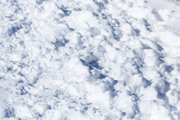 Karda Ayak Izleri Güneşli Kış Günü Drift — Stok fotoğraf