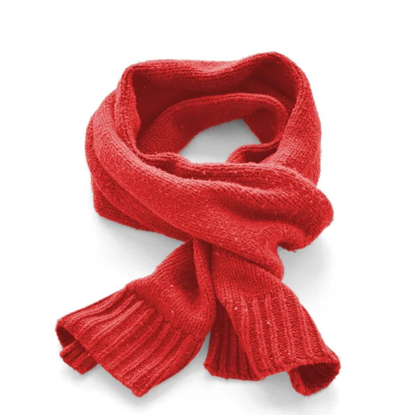 Foulard rouge chaud sur fond blanc — Photo