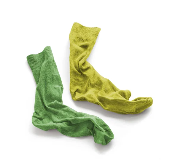 Čisté vyprané Pánské ponožky na bílém pozadí — Stock fotografie