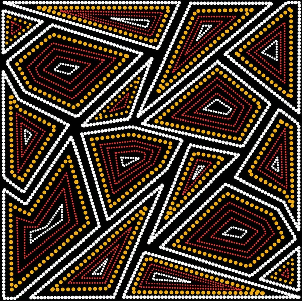 Aboriginernas konst vektor bakgrund. — Stock vektor