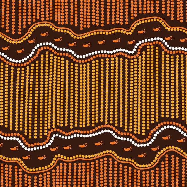 Aborigine Kunst Vektor Hintergrund. — Stockvektor