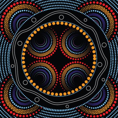 Yerli sanat vektör arka plan.