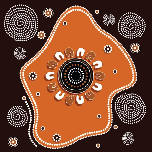 Fondo de vector de arte aborigen . — Vector de stock