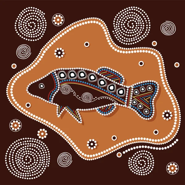Fondo de vector de arte aborigen . — Vector de stock