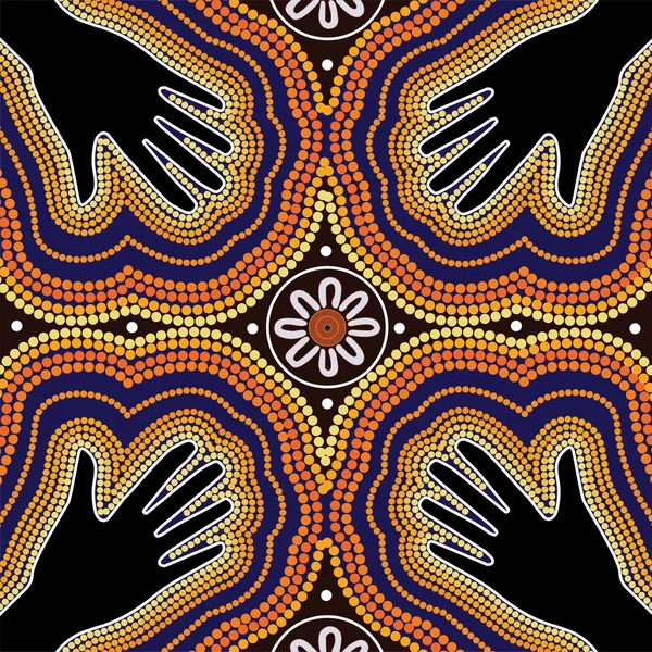 Aborígene arte vetor fundo . —  Vetores de Stock