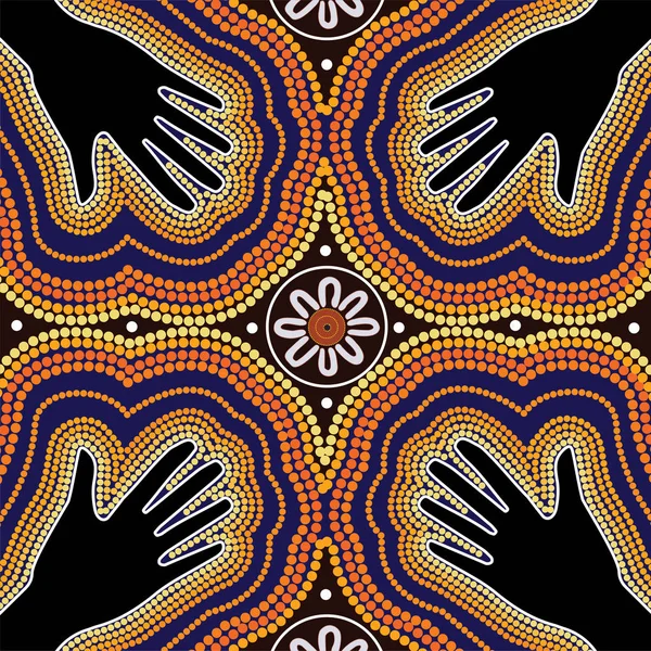 Fondo de vector de arte aborigen . — Vector de stock