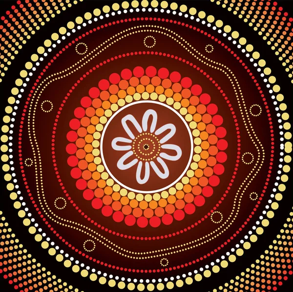 Fondo de vector de arte aborigen . — Vector de stock