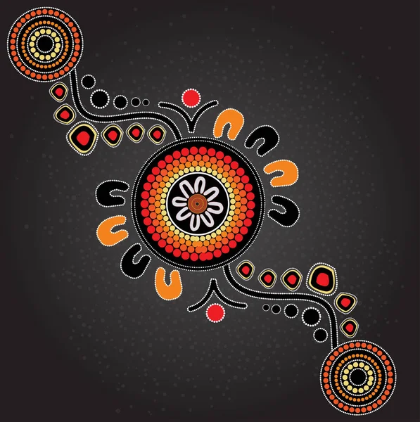 Fondo de vector de arte aborigen . — Vector de stock