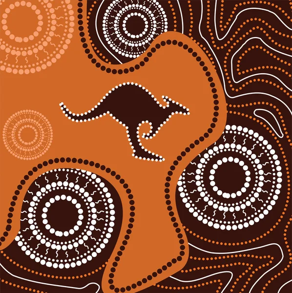 Aborígene arte vetor fundo . — Vetor de Stock
