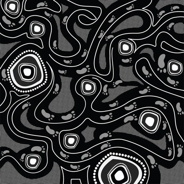 Fondo de vector de arte aborigen . — Vector de stock