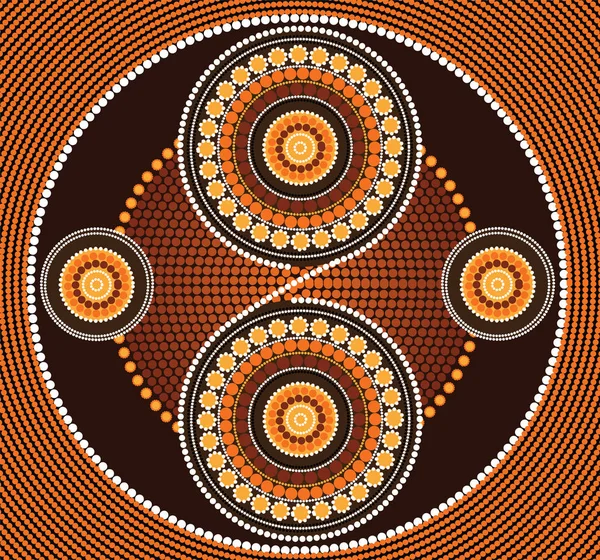 Fondo de vector de arte aborigen . — Vector de stock