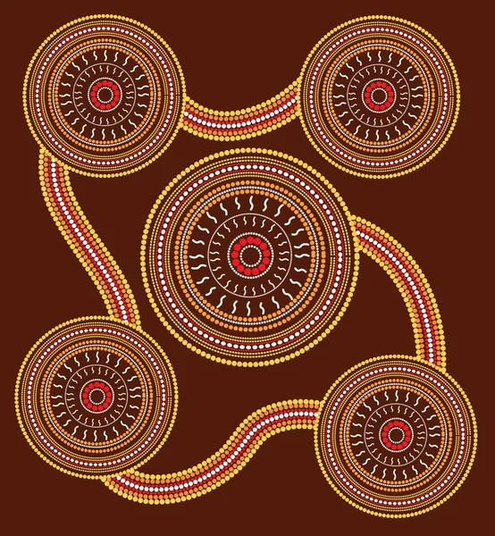 Fondo de vector de arte aborigen . — Archivo Imágenes Vectoriales