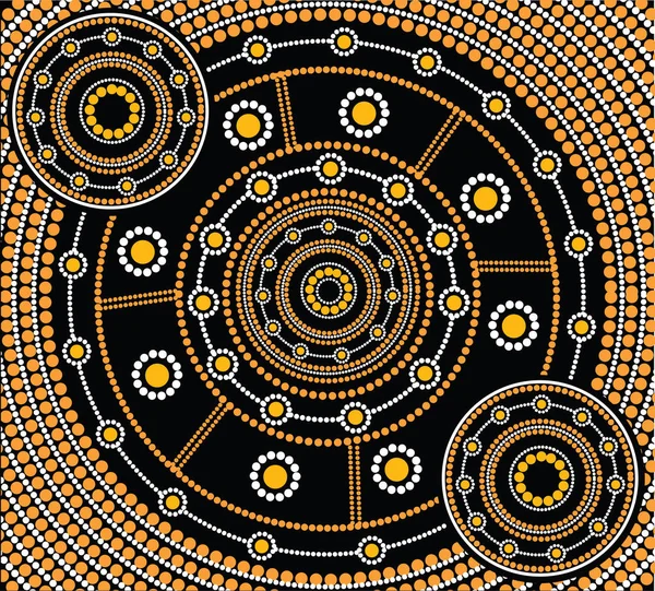 トンボ アボリジニ アートのベクトル絵画します 風景の背景の