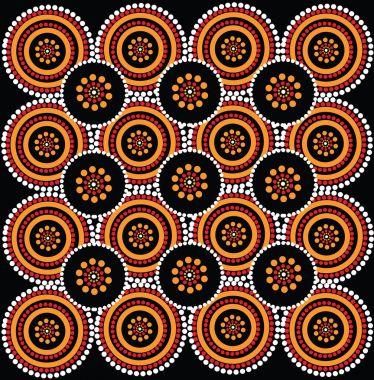 Aborijin nokta sanat vektör arka plan. 