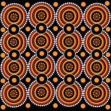 Aborijin nokta sanat vektör arka plan. 