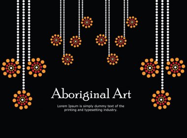 Yerli sanat. Vektör afiş metin ile. 