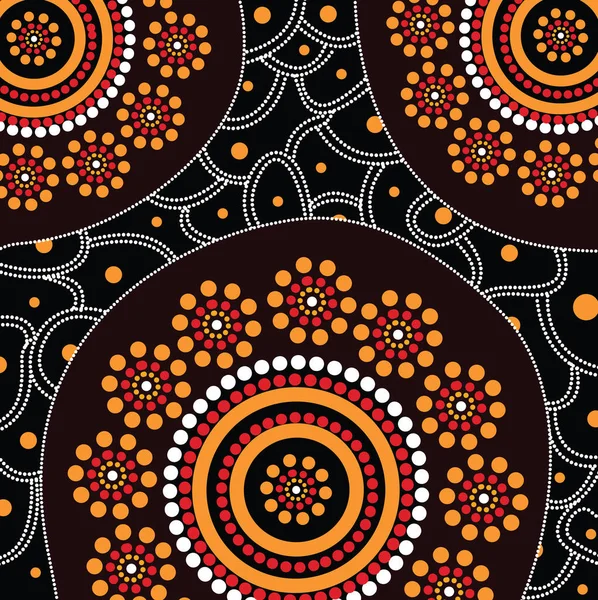 Fondo de vector de arte de punto aborigen . — Vector de stock