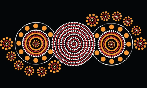 Fondo de vector de arte de punto aborigen . — Vector de stock