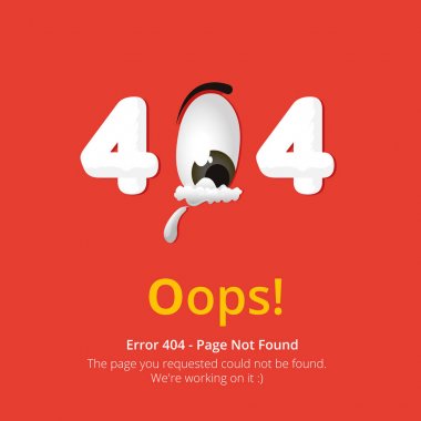 Hata 404 sayfa düzeni vektör tasarımı. Web sitesi 404 sayfa yaratıcı kavramı. İstediğiniz sayfa bulunamadı. Oops 404 hata sayfası.