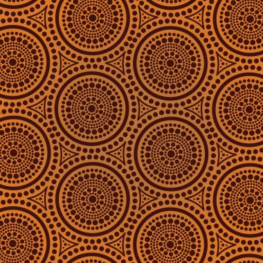 Aborijin nokta sanat sorunsuz arka plan - vektör çizim