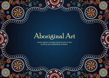 Vektör afiş metin ile. Yerli sanat illüstrasyon. 