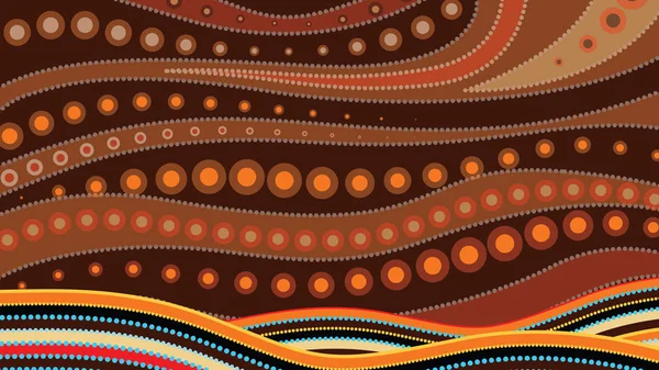 Fondo Vector Arte Aborigen — Vector de stock