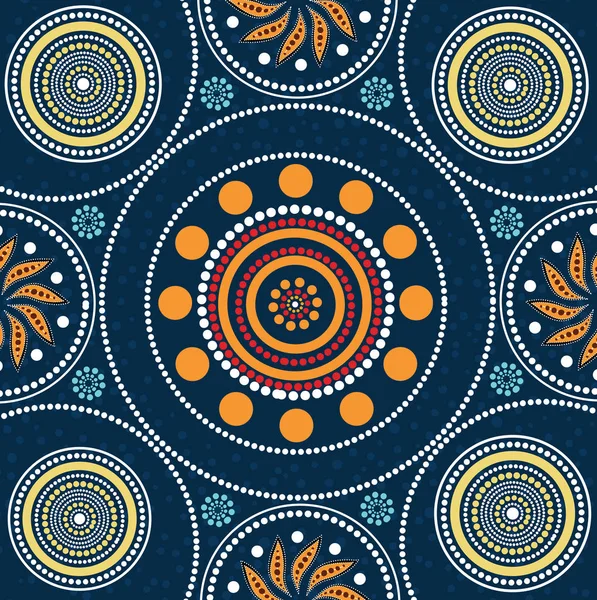 Pintura Arte Punto Aborigen Ilustración Vectorial — Vector de stock