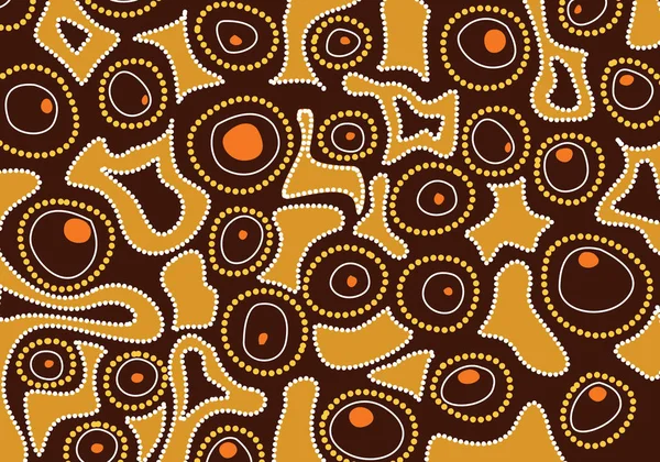 Pintura Arte Ponto Aborígene Ilustração Vetorial —  Vetores de Stock