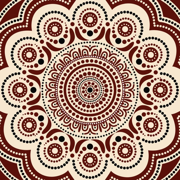 Sfondo Arte Aborigena Punto Illustrazione Basata Sullo Stile Aborigeno Della — Vettoriale Stock