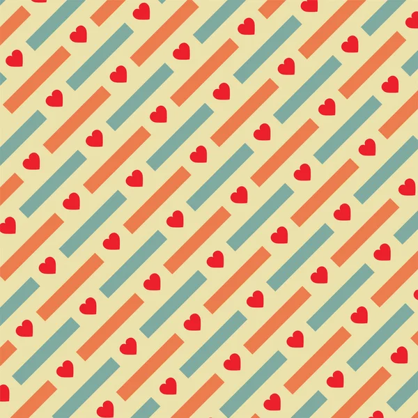 Herzform Muster Hintergrund Vektor Illustration — Stockvektor