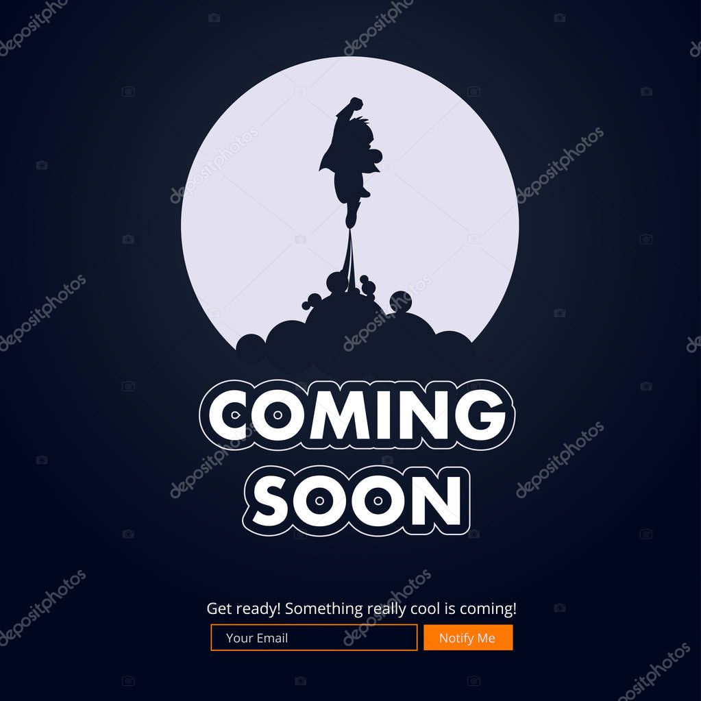 Coming Soon Website Template. Coming Soon Landing Page Design. Coming soon page for a new website. We are Launching Soon  Illustration 