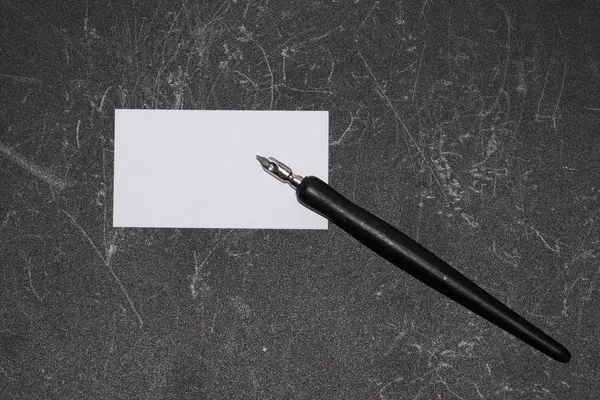 Fountain pen on paper — Stok fotoğraf