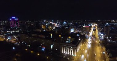 Novosibirsk şehir gece hava atış