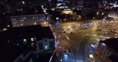 Novosibirsk şehir gece hava atış