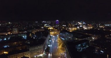 Novosibirsk şehir gece hava atış