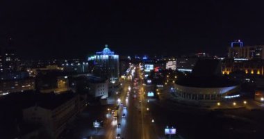 Novosibirsk şehir gece hava atış